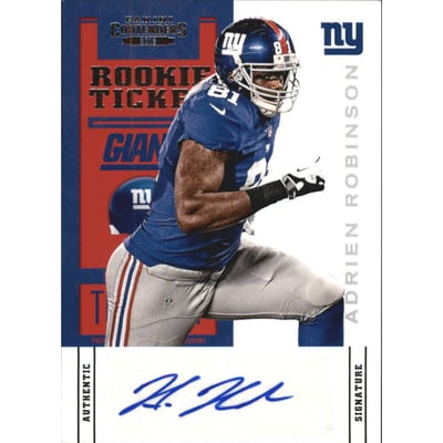 2012 Panini Contenders #102A Adrien Robinson AU RC