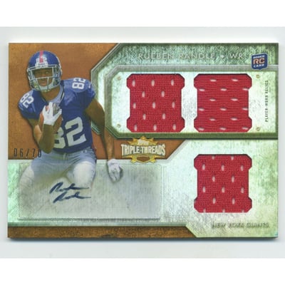 2012 Topps Triple Threads Sepia #118 Rueben Randle JSY AU
