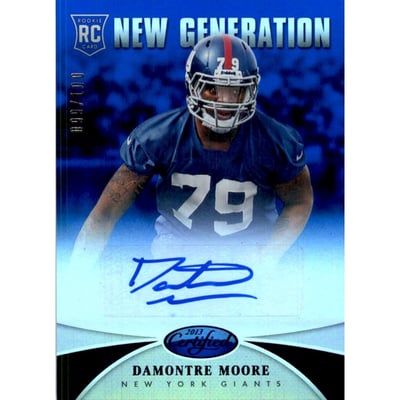2013 Certified Mirror Blue Signatures #219 Damontre Moore/100