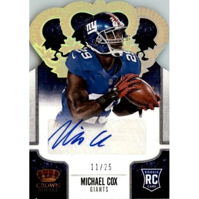 2013 Crown Royale Rookie Signatures Gold Holofoil #172 Michael Cox