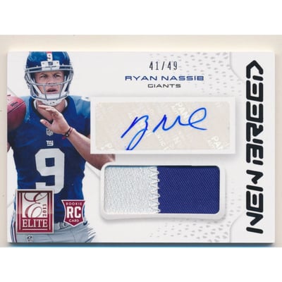 2013 Elite New Breed Jerseys Autographs Prime #12 Ryan Nassib
