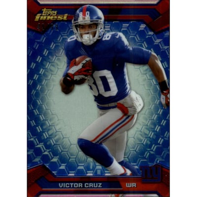 2013 Finest Blue Refractors #77 Victor Cruz