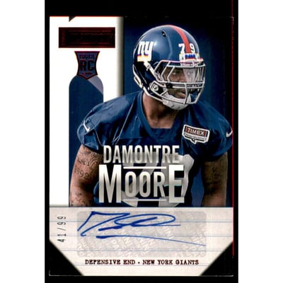 2013 Panini Playbook #120 Damontre Moore AU/99 RC