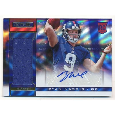 2013 Rookies and Stars Rookie Jersey Autographs Longevity Gold #231 Ryan Nassib