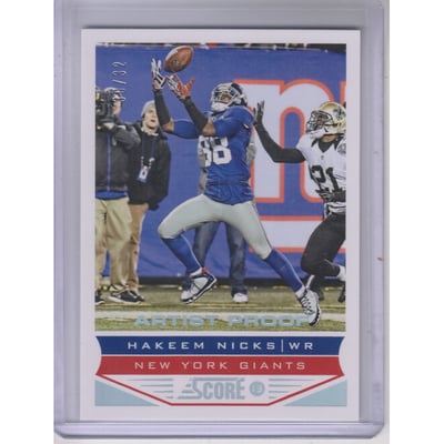 2013 Score Artist's Proof #138 Hakeem Nicks