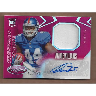2014 Certified Red #204 Andre Williams JSY AU/249