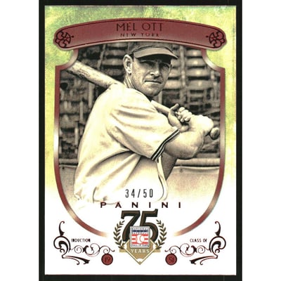 2014 Panini Hall of Fame Red Frame Red #24 Mel Ott