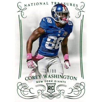 2014 Panini National Treasures Century Numbers #198 Corey Washington/88