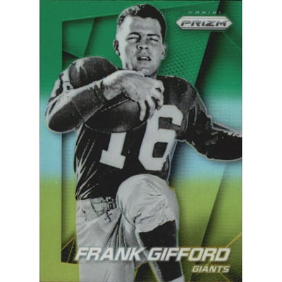 2014 Panini Prizm Prizms Neon Green Yellow #53 Frank Gifford