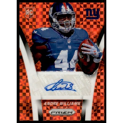 2014 Panini Prizm Rookie Autographs Prizms Red Power #ARAW Andre Williams/50