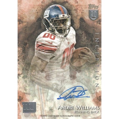 2014 Topps Inception #33R Andre Williams AU RC