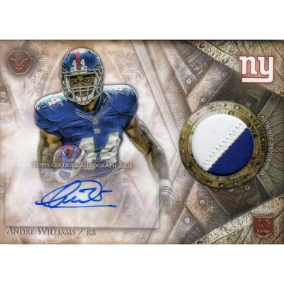 2014 Topps Valor Shield of Honor Patch Autographs #SOHAW Andre Williams