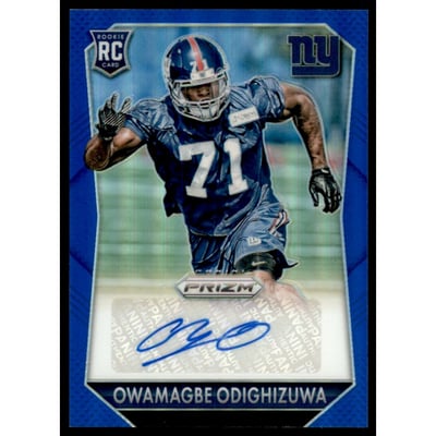 2015 Panini Prizm Rookie Autographs Prizms Blue #RSOO Owamagbe Odighizuwa/199