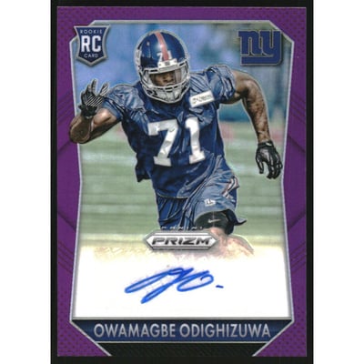 2015 Panini Prizm Rookie Autographs Prizms Violet #RSOO Owamagbe Odighizuwa