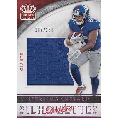 2016 Crown Royale Jumbo Rookie Silhouette Jerseys Pink #34 Sterling Shepard