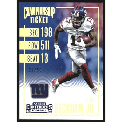 2016 Panini Contenders Championship Ticket #5 Odell Beckham Jr.