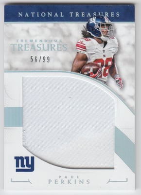 2016 Panini National Treasures Tremendous Treasures Materials #TTRPP Paul Perkins/99