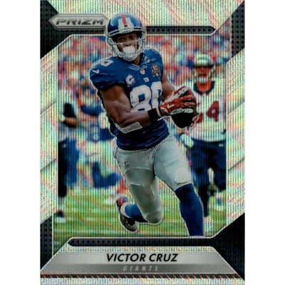 2016 Panini Prizm Prizms Blue Wave #27 Victor Cruz