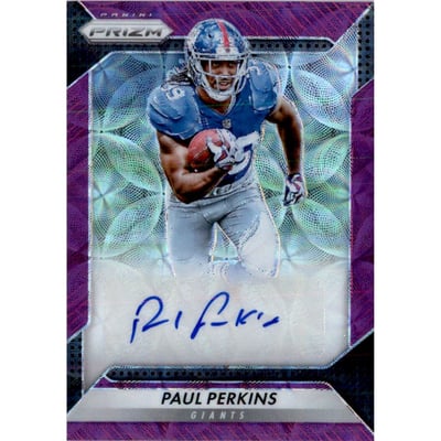 2016 Panini Prizm Rookie Autographs Prizms Purple Scope #67 Paul Perkins