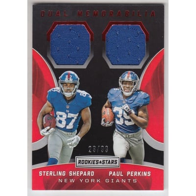 2016 Rookies and Stars Dual Jerseys #14 Paul Perkins/Sterling Shepard