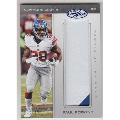 2017 Certified Fabric of the Game Prime #53 Paul Perkins