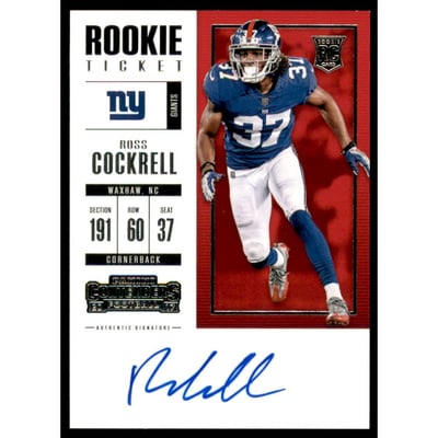 2017 Panini Contenders #204 Ross Cockrell AU RC