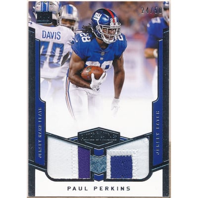 2017 Panini Plates and Patches Plates and Patches #8 Paul Perkins/50