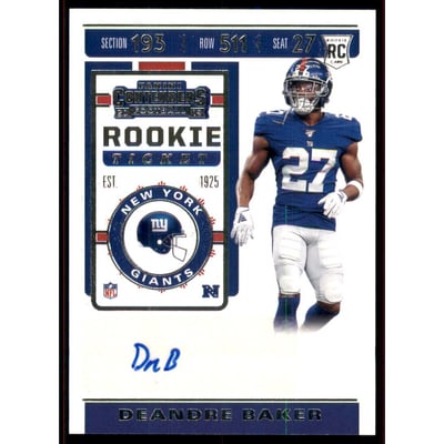 2019 Panini Contenders #279B Deandre Baker AU