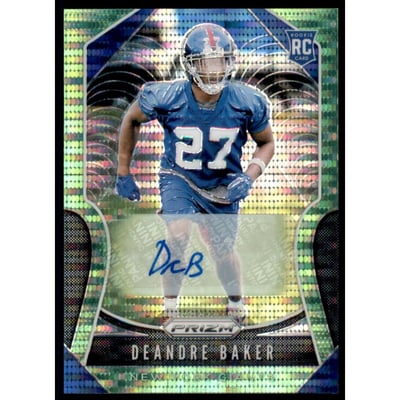 2019 Panini Prizm Rookie Autographs Prizms Neon Green #314 Deandre Baker