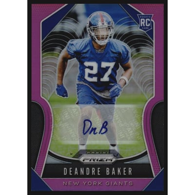 2019 Panini Prizm Rookie Autographs Prizms Pink #314 Deandre Baker