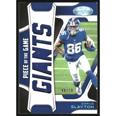 2021 Certified Piece of the Game Teal #32 Darius Slayton