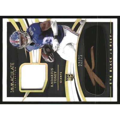 2021 Immaculate Collection Immaculate Rookie Eye Black Autograph Jerseys Gold #14 Kadarius Toney/25
