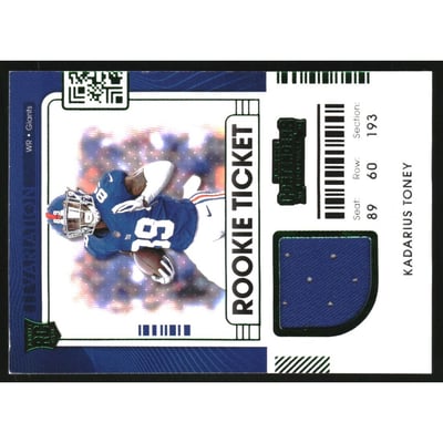 2021 Panini Contenders Rookie Ticket Swatches Variation #10 Kadarius Toney