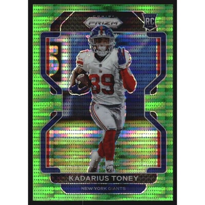 2021 Panini Prizm Prizms Neon Green Pulsar #342 Kadarius Toney