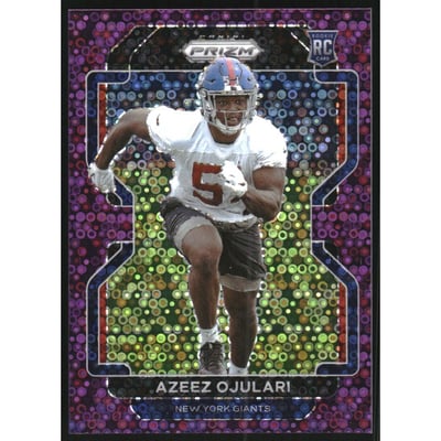 2021 Panini Prizm Prizms No Huddle Purple #386 Azeez Ojulari