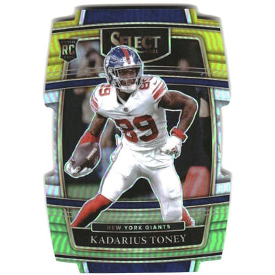 2021 Select Prizm Green and Yellow Die Cut #52 Kadarius Toney