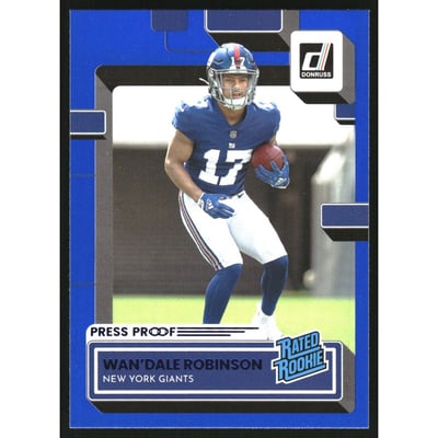 2022 Donruss Press Proof Blue #320 Wan'Dale Robinson RR