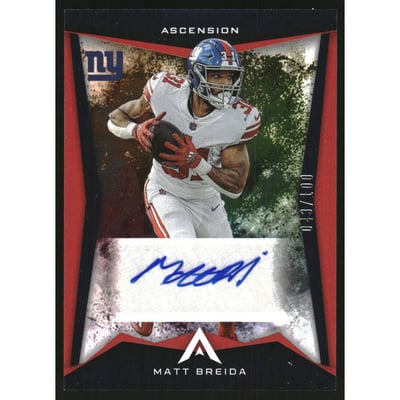 2022 Panini Chronicles Ascension Autographs Red #18 Matt Breida