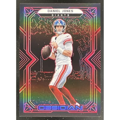 2022 Panini Obsidian Electric Etch Red #67 Daniel Jones /10