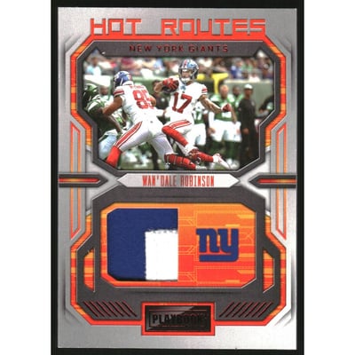 2022 Panini Playbook Hot Routes Jerseys Red #28 Wan'Dale Robinson