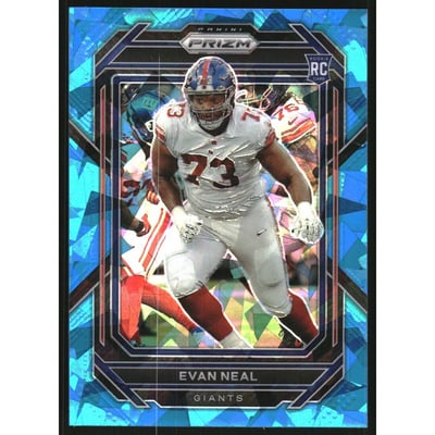 2022 Panini Prizm Prizms Blue Ice #367 Evan Neal