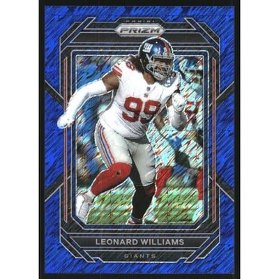 2022 Panini Prizm Prizms Blue Shimmer #222 Leonard Williams