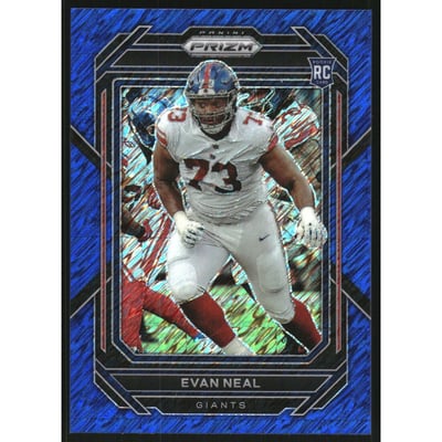 2022 Panini Prizm Prizms Blue Shimmer #367 Evan Neal