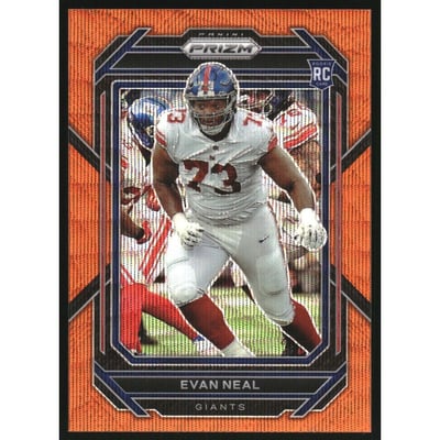 2022 Panini Prizm Prizms Orange Wave #367 Evan Neal