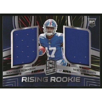 2022 Panini Spectra Rising Rookie Materials Hyper #15 Wan'Dale Robinson