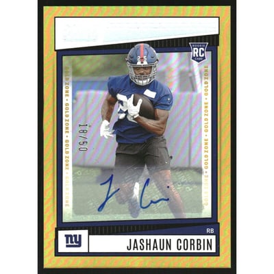 2022 Score Signatures Gold Zone #348 Jashaun Corbin