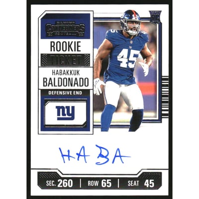 2023 Panini Contenders #180 Habakkuk Baldonado Rookie Autograph RC Auto
