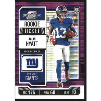 2023 Panini Contenders Optic Purple Pulsar #73 Jalin Hyatt RC /26