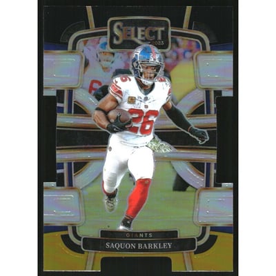 2023 Select Prizm Black and Gold Die Cut #75 Saquon Barkley