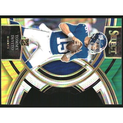 2023 Select Prizm Green and Yellow Die Cut #102 Tommy DeVito